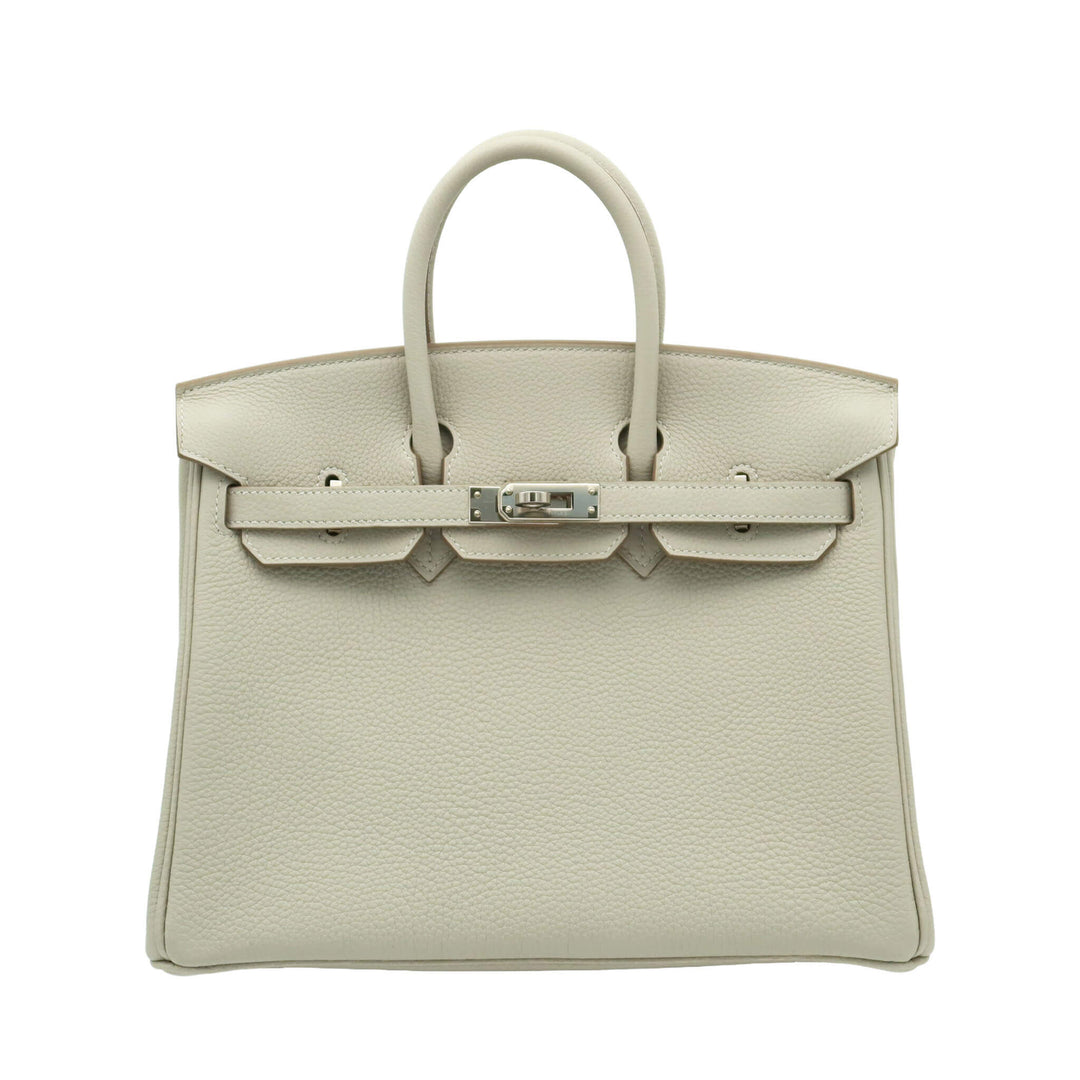 Birkin 25 Gris Pale Togo Palladium  HardwareStamp - GINZA CELIA