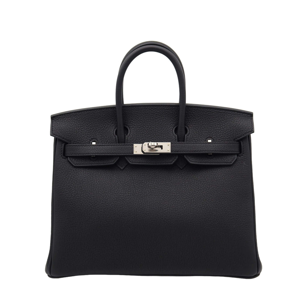 Birkin 25 Black Togo Palladium  HardwareStamp - GINZA CELIA