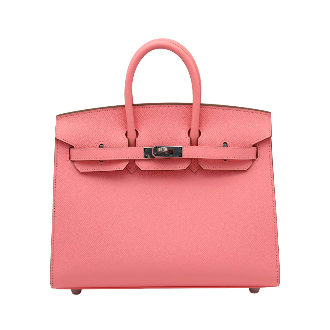 HERMES Birkin Sellier Rose Confetti  Epsom Palladium  Hardware K Stamp - GINZA CELIA