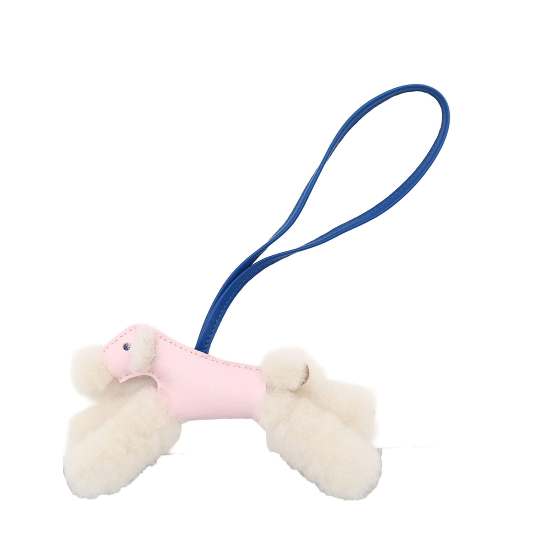 HERMES Charm Buddy Dog Rose Darling Blue France Ecru - GINZA CELIA