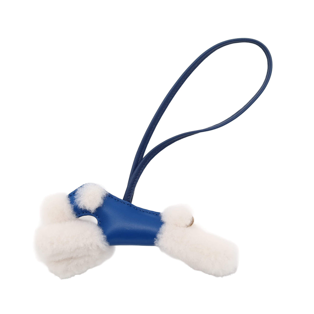 HERMES Charm Buddy Dog Blue France Bleu SaphirStamp - GINZA CELIA