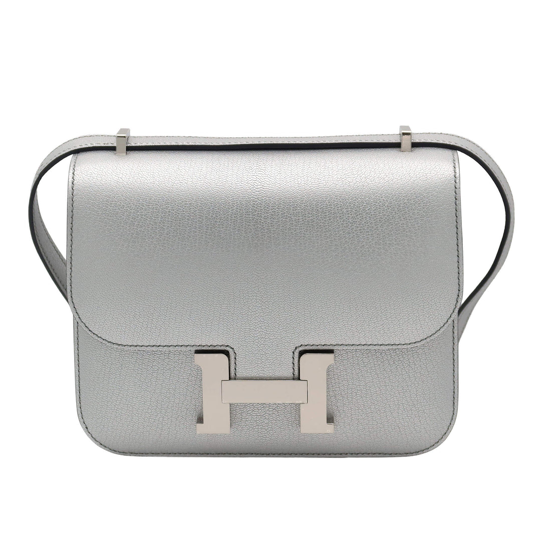 HERMES ConstanceMirror 19 Argan Chevre Mizzol Palladium  HardwareStamp - GINZA CELIA