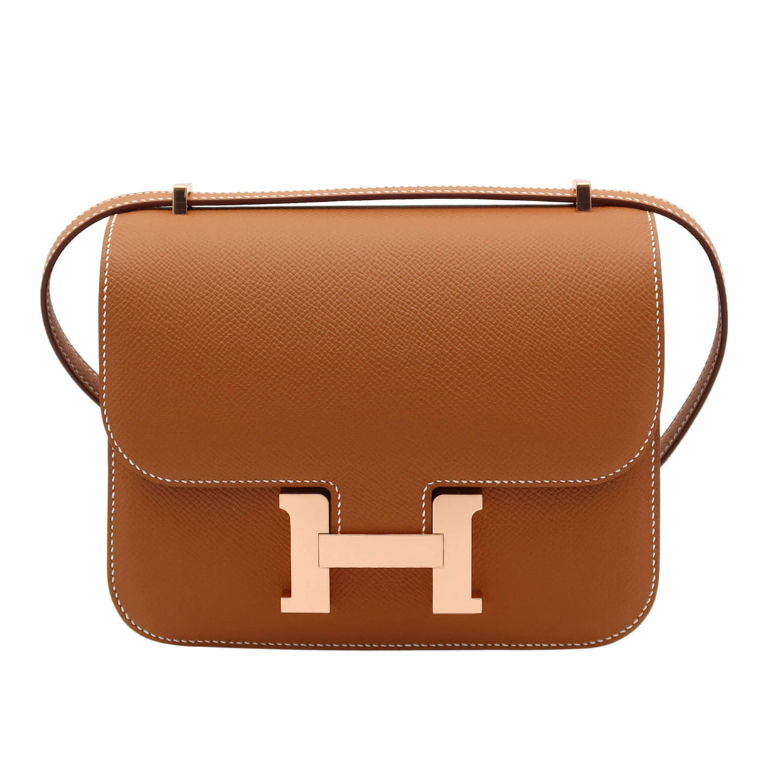 HERMES Constance Mirror 19 Gold Epson Gold Hardware K Stamp - GINZA CELIA