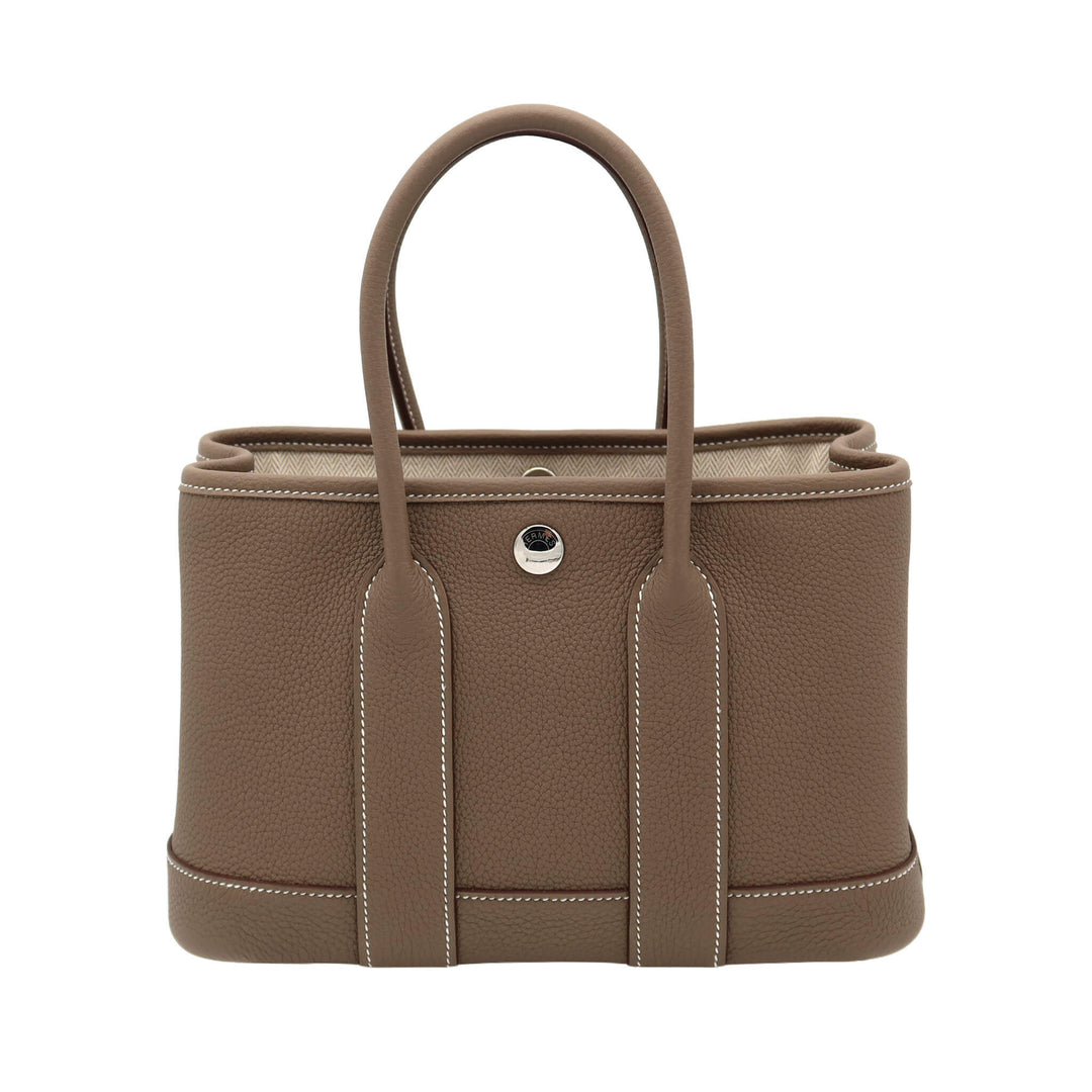 HERMES Garden Party Neo Etoupe Togo Palladium  Hardware K Stamp