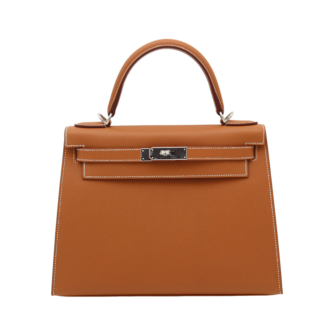 HERMES Kelly 28 Gold Epson Palladium  Hardware K Stamp - GINZA CELIA