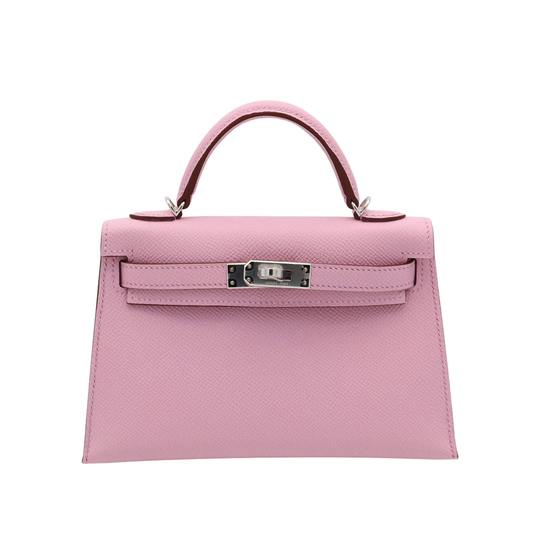 HERMES Mini II Mauve Sylvestre Epson Palladium  Hardware K Stamp - GINZA CELIA