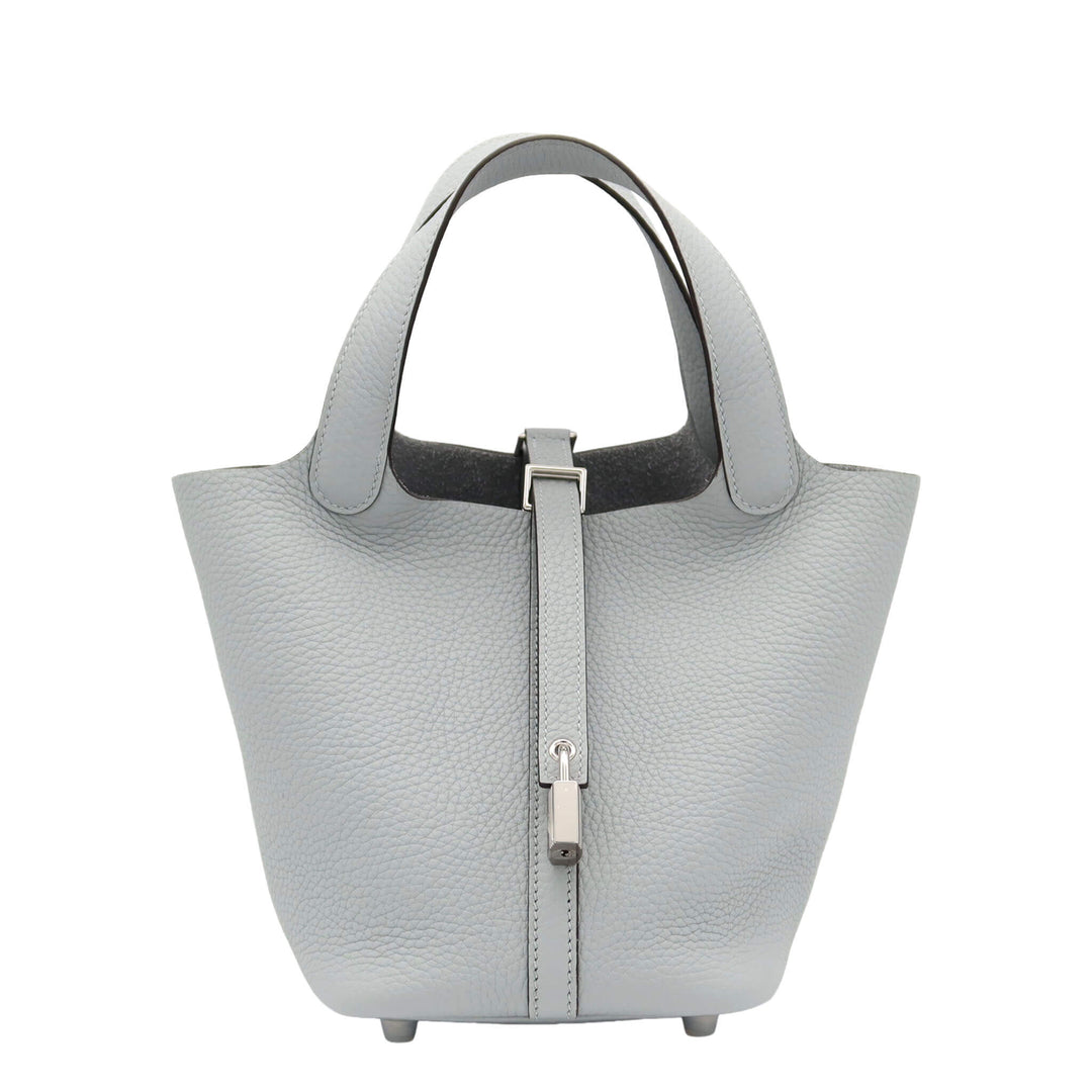 HERMES Hermès Picotin 18 Blue Glacier CraiePalladium  HardwareStamp - GINZA CELIA