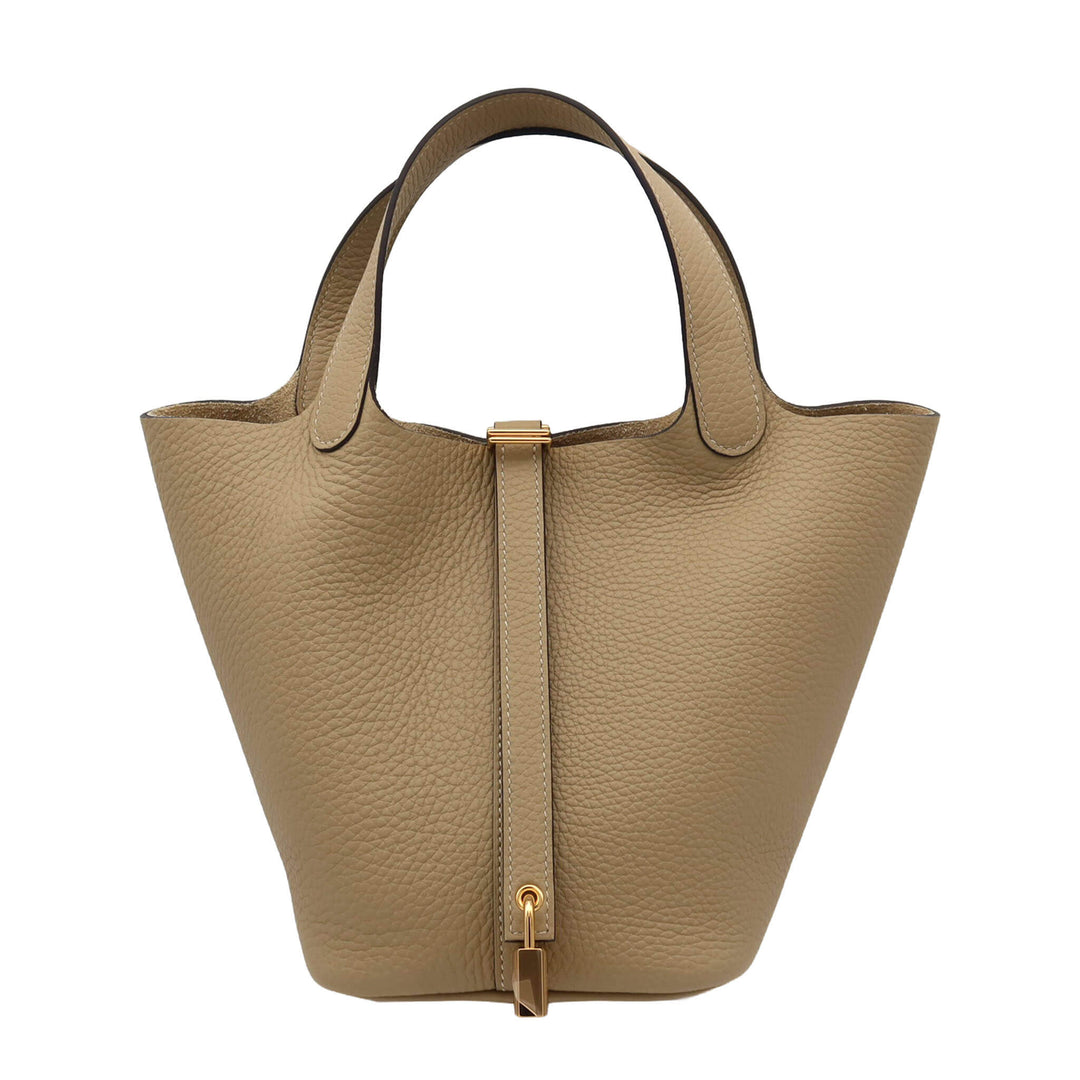 HERMES Picotin 18 TrenchCraie Gold Hardware K Stamp - GINZA CELIA