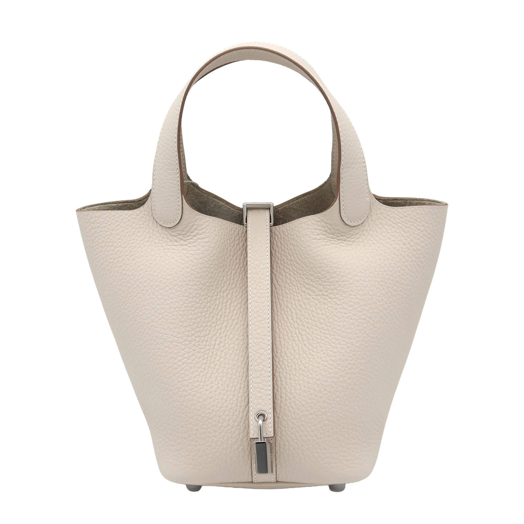 HERMES Picotin 18 CraieCraie Palladium  Hardware K Stamp - GINZA CELIA