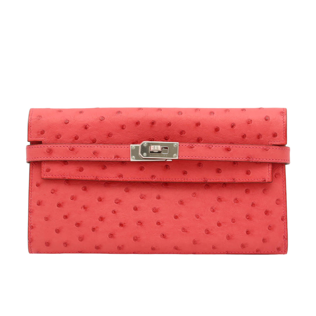 HERMES Kelly Wallet Bougainvillea Palladium  HardwareStamp - GINZA CELIA