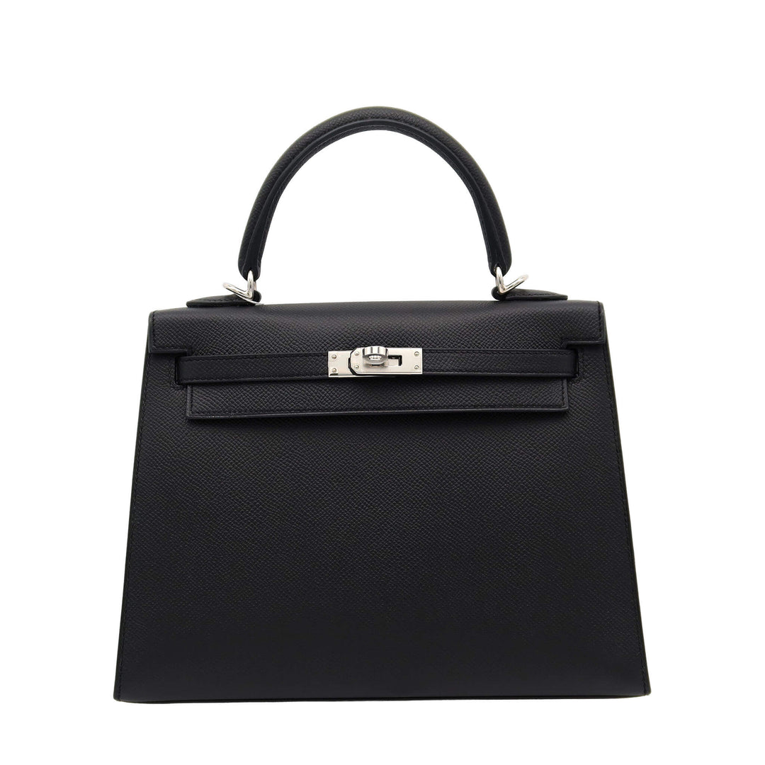 HERMES Kelly 25 Sellier BlackPalladium  HardwareStamp - GINZA CELIA