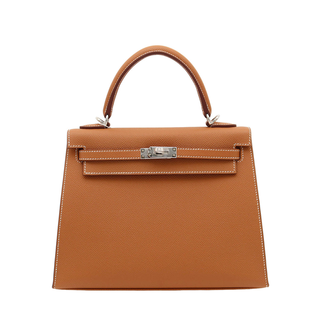 HERMES Kelly 25 Sellier SellierPalladium  HardwareStamp - GINZA CELIA