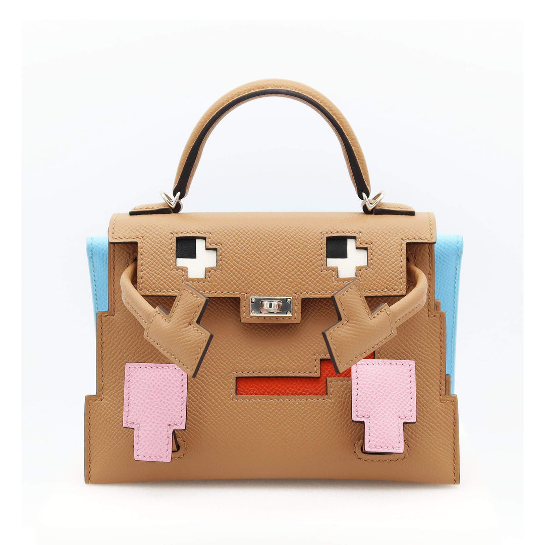 HERMES Kelly dollMauve SylvestrePalladium  HardwareStamp - GINZA CELIA