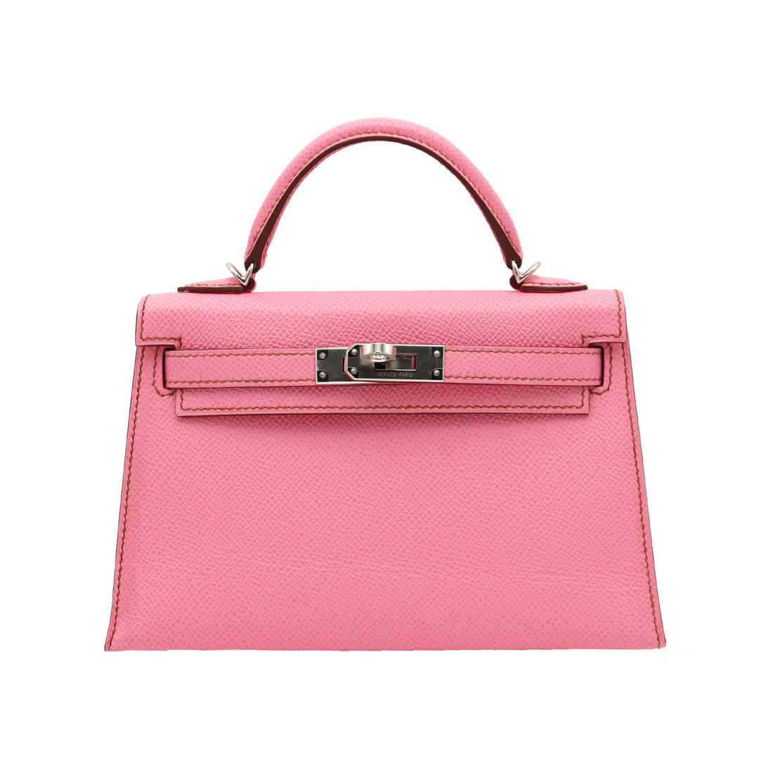HERMES Mini MiniII Pink Palladium  HardwareStamp - GINZA CELIA