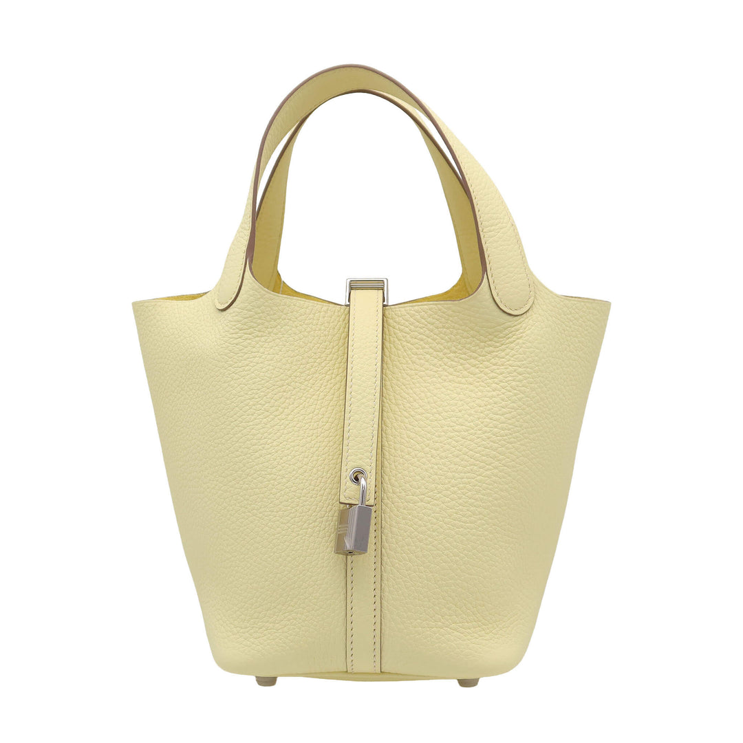 HERMES Hermès Picotin Lock 18 Jaune Milton CraiePalladium  HardwareStamp - GINZA CELIA