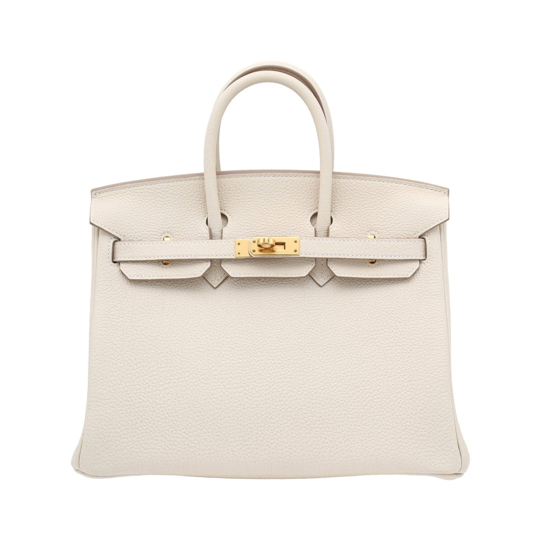 HERMES BirkinCraie raie Togo Gold HardwareStamp - GINZA CELIA