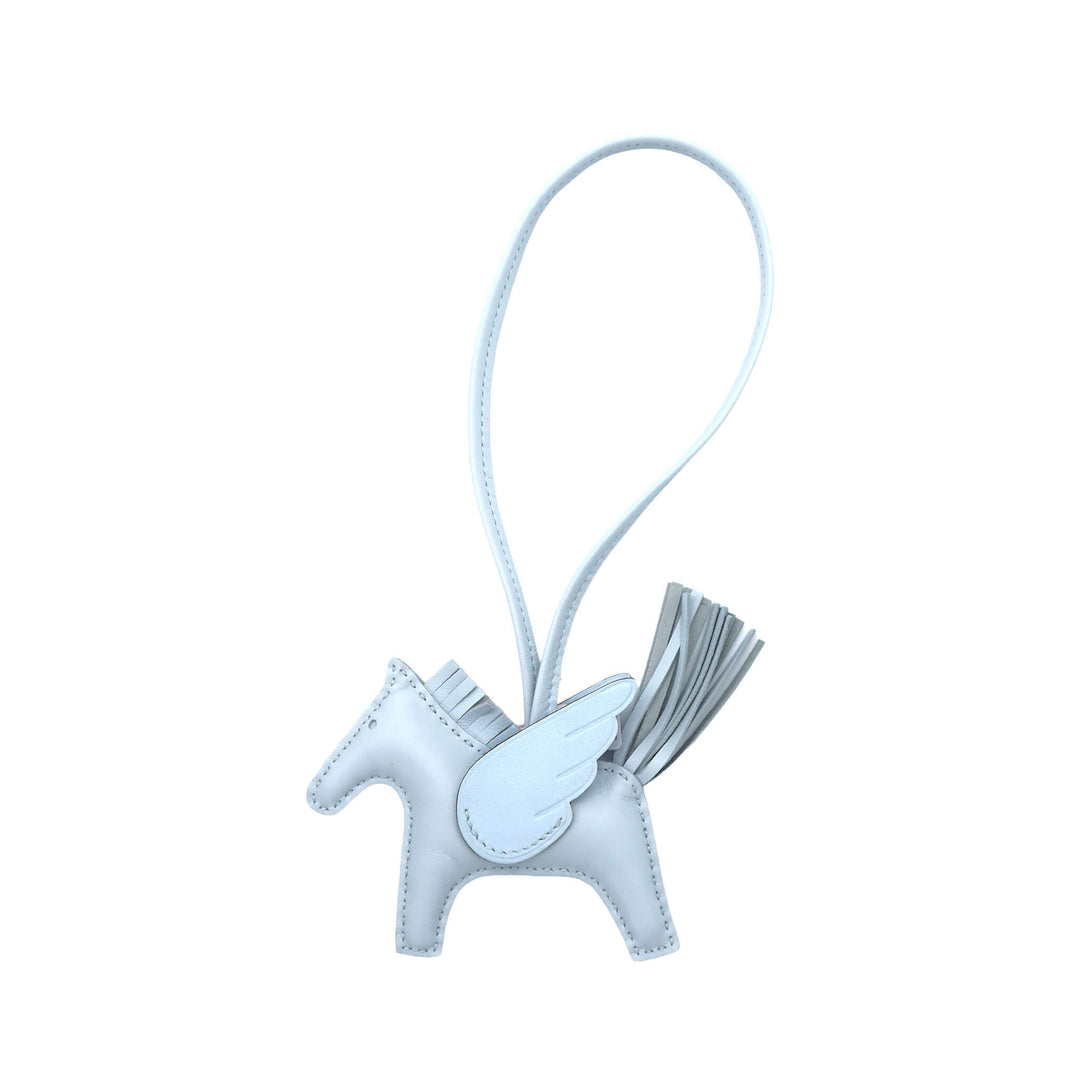 HERMES 愛馬仕 挂件 Rodeo Pegase 小馬 霧霾藍T0 Agneau MiloSwift皮 W刻