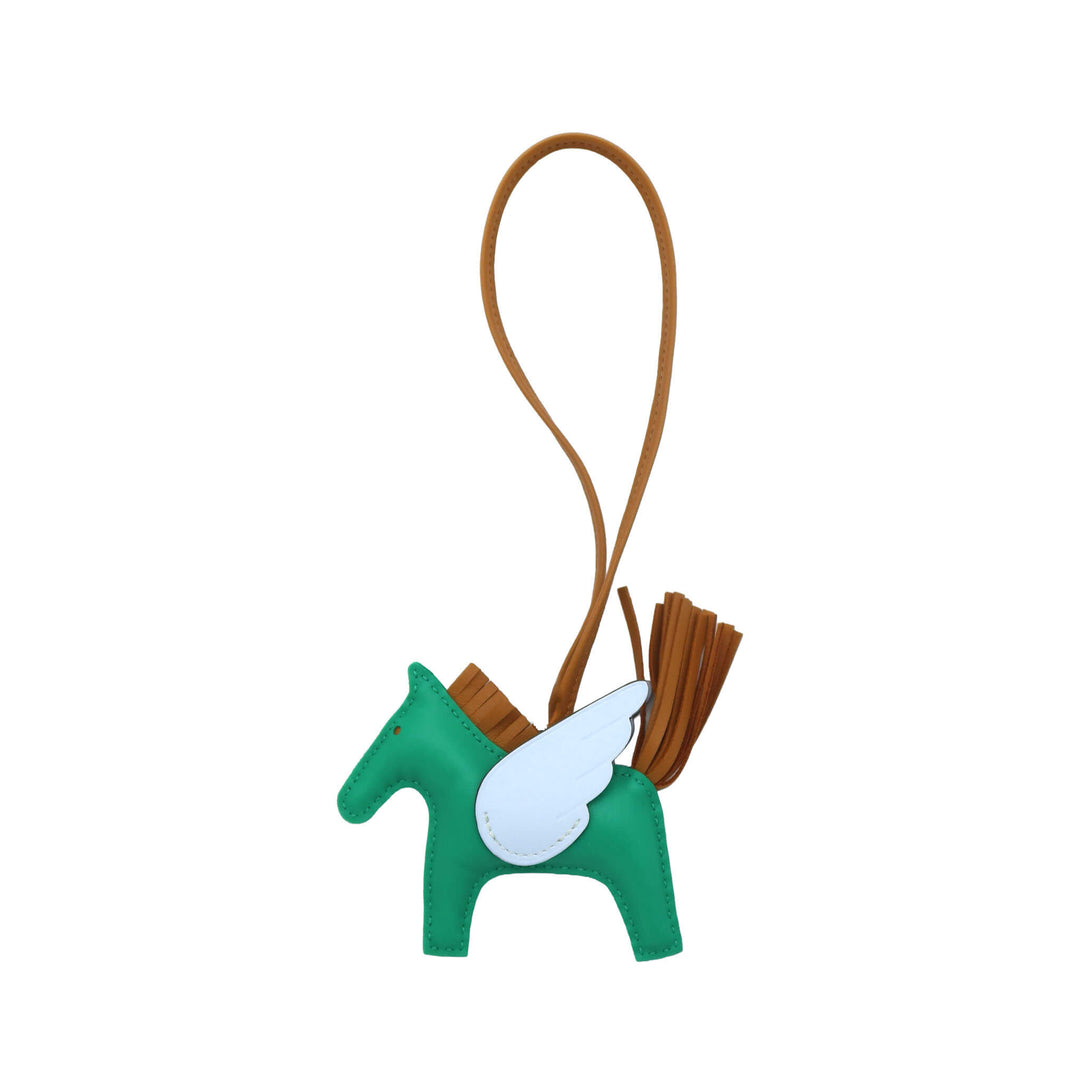 HERMES 愛馬仕 挂件 Rodeo Pegase 小馬 薄荷綠 芝麻2S 霧霾藍T0 Agneau MiloSwift皮 Z刻