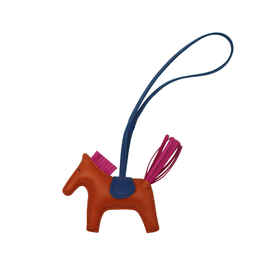 HERMES 愛馬仕 挂件 羅德奧  潘德皮斯  玫瑰紫  布魯德馬爾托 Agneau MiloSwift皮 Z刻