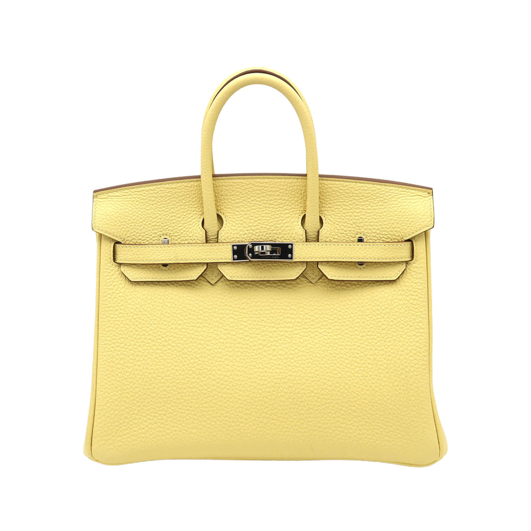 HERMES 愛馬仕 Birkin 25 1Z小鷄黃 Togo皮 銀扣 U刻