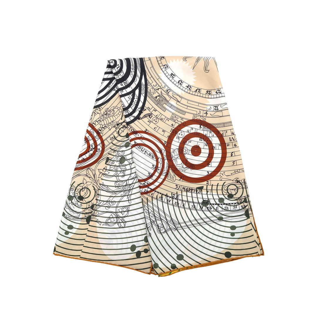 HERMES 愛馬仕 方巾 90 雙面織物 天文學 占星術