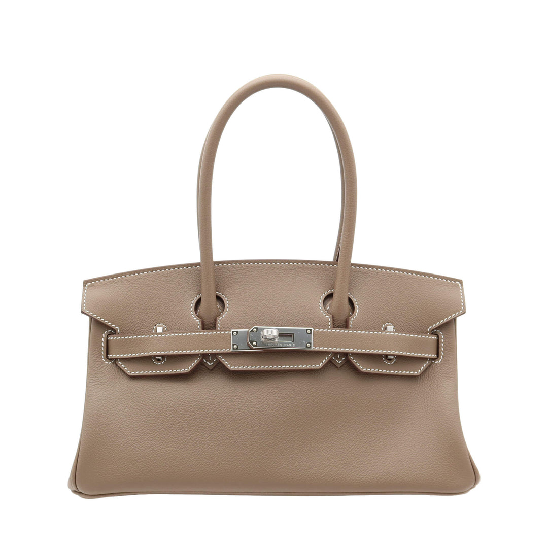 HERMES 愛馬仕 Birkin輕量款 29號 18大象灰 Evecolor皮 銀扣 K刻 - GINZA CELIA