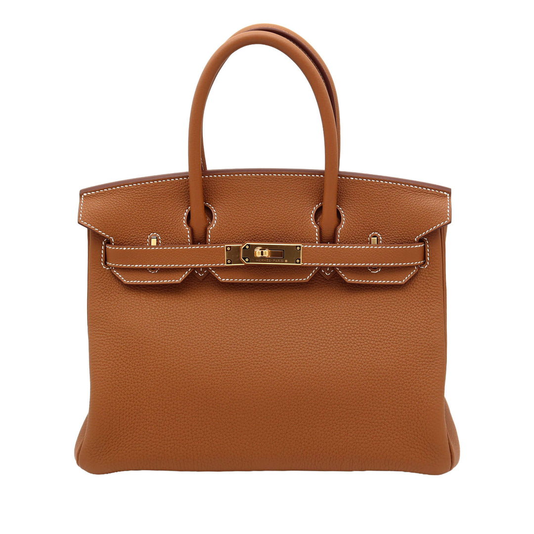 HERMES 愛馬仕 Birkin 金棕色 Togo皮 金扣 W刻 - GINZA CELIA