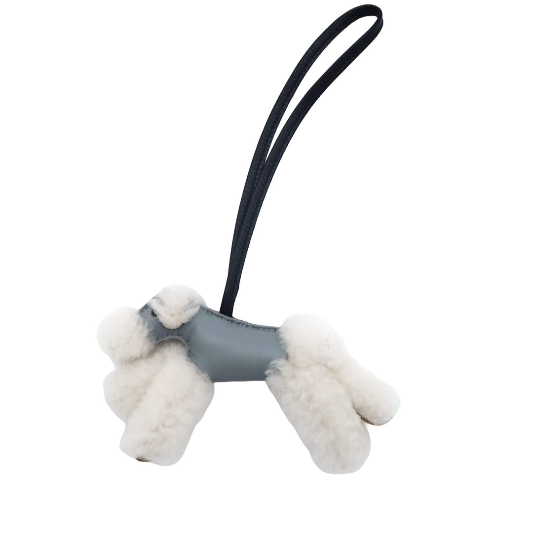 HERMES 艾美 挂件 Budy 木偶灰P0 黑色 Agneau Milo 羊皮革 K刻