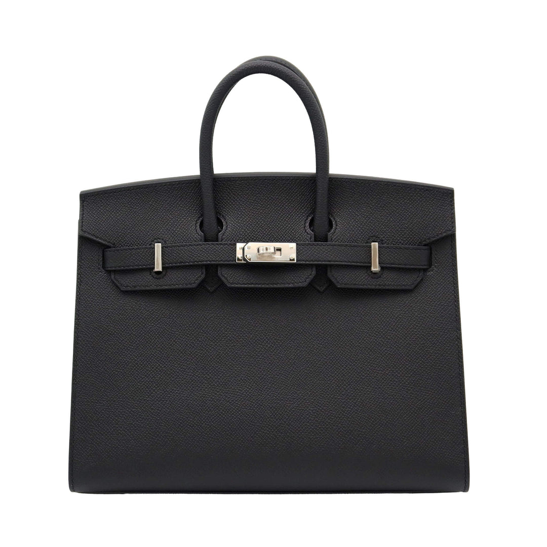 HERMES 愛馬仕 Birkin 外縫 黑色 Epsom皮 銀扣 W字標 - GINZA CELIA