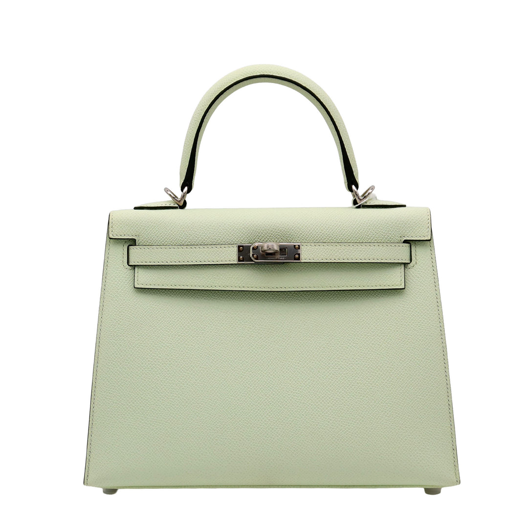 HERMES 艾美 氣泡綠 0S銀扣- GINZA CELIA
